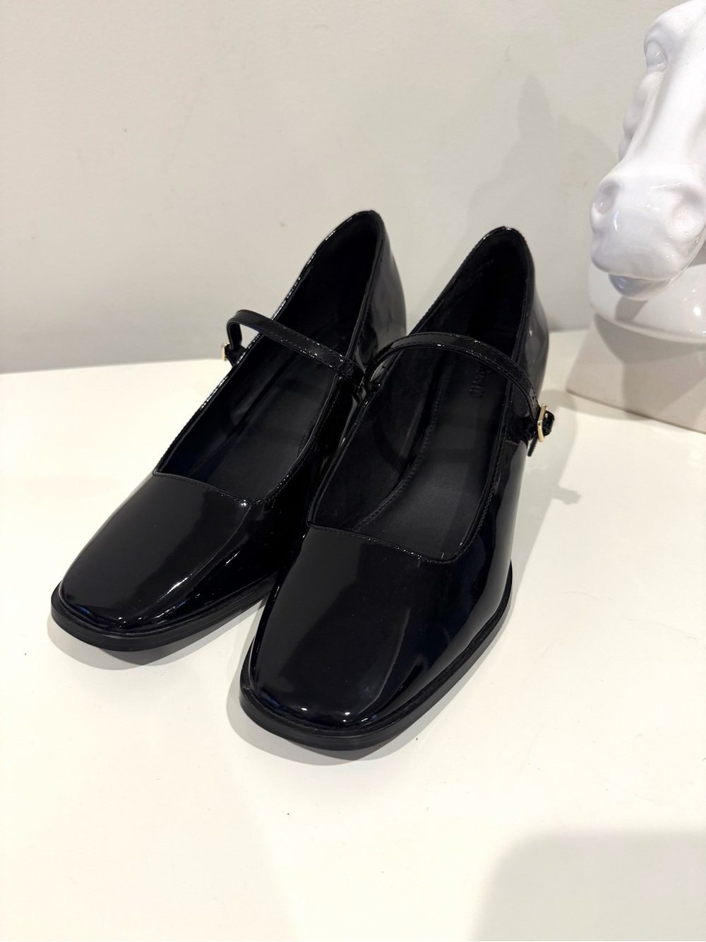 Madewell Black Patent Mary Jane Block Heel Pumps size 8 - Picture 7 of 12